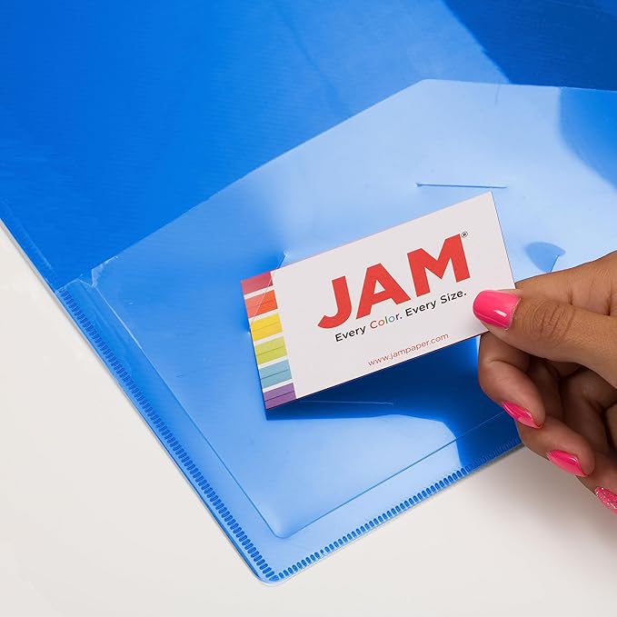 JAM PAPER Plastic 2 inch Binder - Blue 3 Ring Binder - Sold Individually