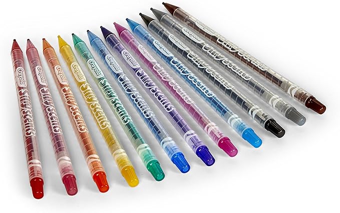 Crayola Silly Scents Twistables Colored Pencils, 12 count, Scented Art Tools, Assorted Colors, School Supplies