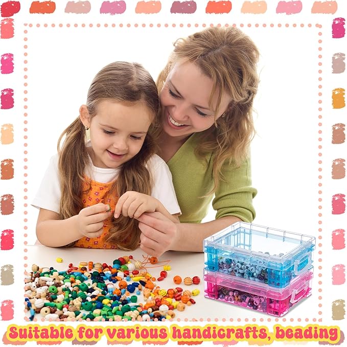 Suzile 25 Pcs Plastic Crayon Boxes with Snap Lids Crayon Storage Organizer Stackable Container Bulk Pencil Case for Pen Crafts Classroom Supplies(Colorful)