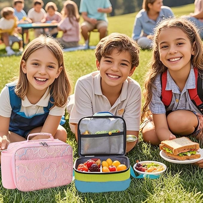 RHCPFOVR Kids Lunch Bag - Insulated Lunch Box for Boys Girls,Washable Lunch Bag and Reusable Toddler Leak-proof Lunchbox for School and Daycare