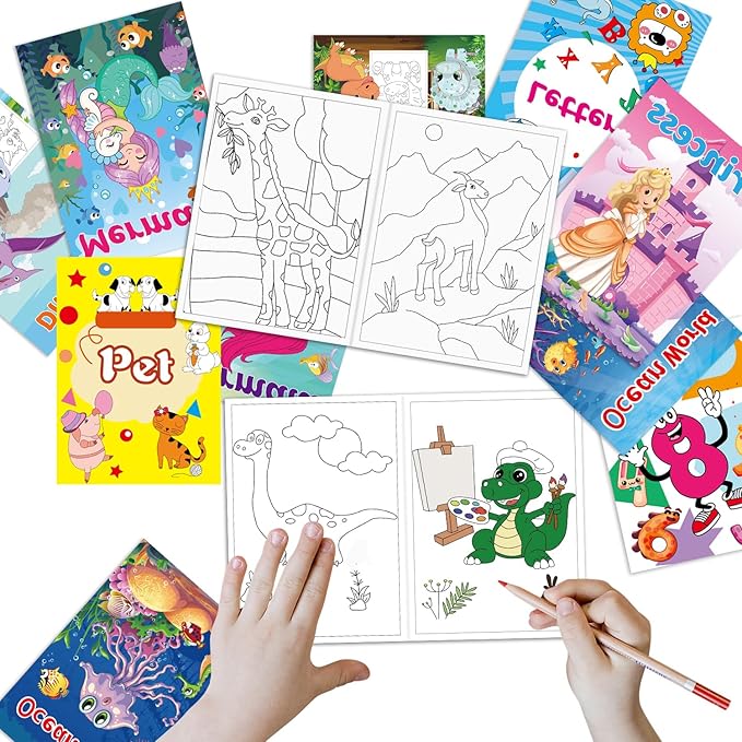 Kalysky 20Pack Coloring Books for Kids Ages 4-8 (5.1 x 7 inch),Mini Coloring Books for Kids Party Favors,Bulk Coloring Book for Toddlers Ages 2-4