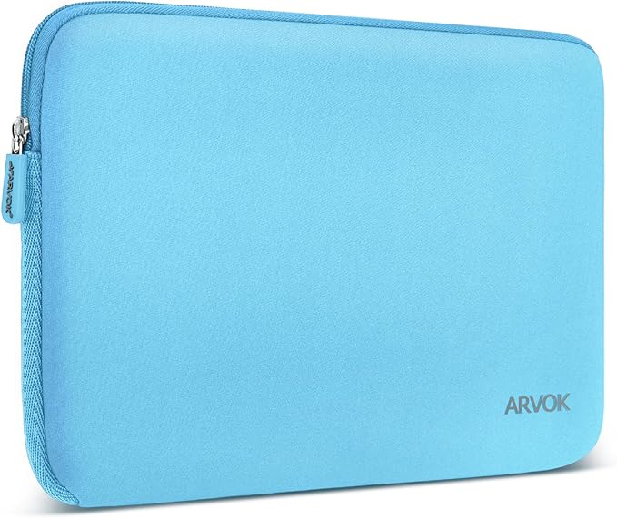 Arvok 13 13.3 14 Inch Laptop Sleeve Case for MacBook Pro/MacBook Air 13-14 inch, Water-Resistant Notebook Chromebook Computer Pouch, Carrying Bag Cover for HP/Dell/Lenovo/Asus/Acer, Baby Blue