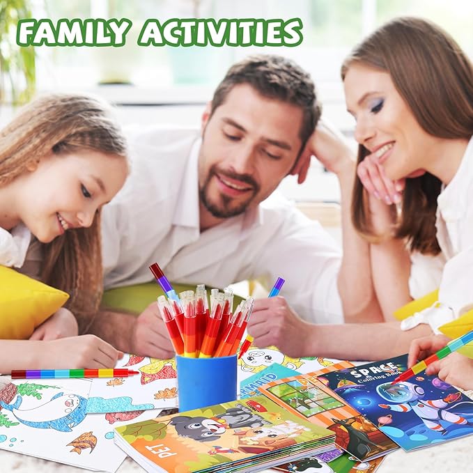 BenLouis Coloring Books Party Favors Bulk Mini Coloring Books for Kids Ages 4-8-12 Small Activity Books For Birthday Party Gifts Goodie Bags Stuffers Classroom Travel Activity（24pcs Assorted）
