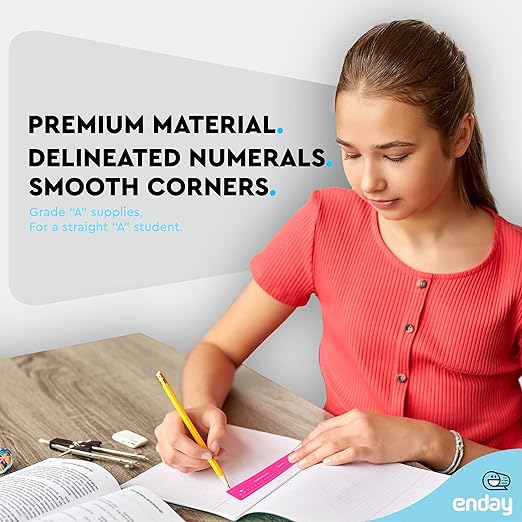 Emraw 12 inches (30 cm) Shatterproof Flexible Rulers Designed in Black, Blue, Green, Pink, Purple, and Orange - Great for School, Home, & Office – (6 Pack)