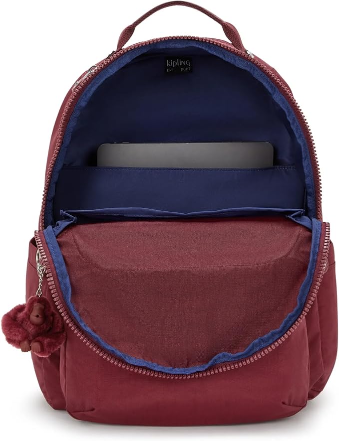 Kipling Women's Seoul 15" Laptop Backpack, Durable, Roomy with Padded Shoulder Straps, Built-In Protective Sleeve