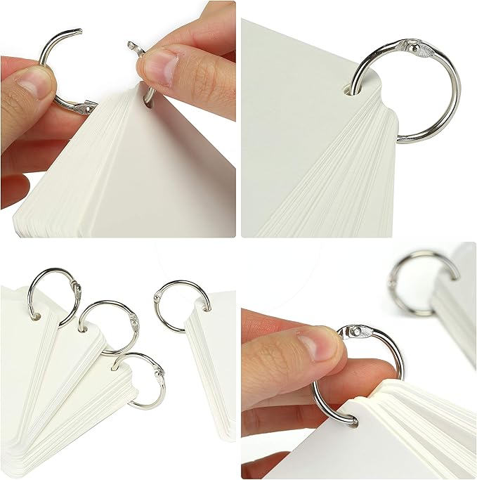 Mr. Pen- Loose Leaf Binder Ring, 50 Pack, 1 Inch, Loose Leaf Binder Book Rings Bulk for Books and Index Cards, Scrapbook, Keychains, School, Home, Office, Silver