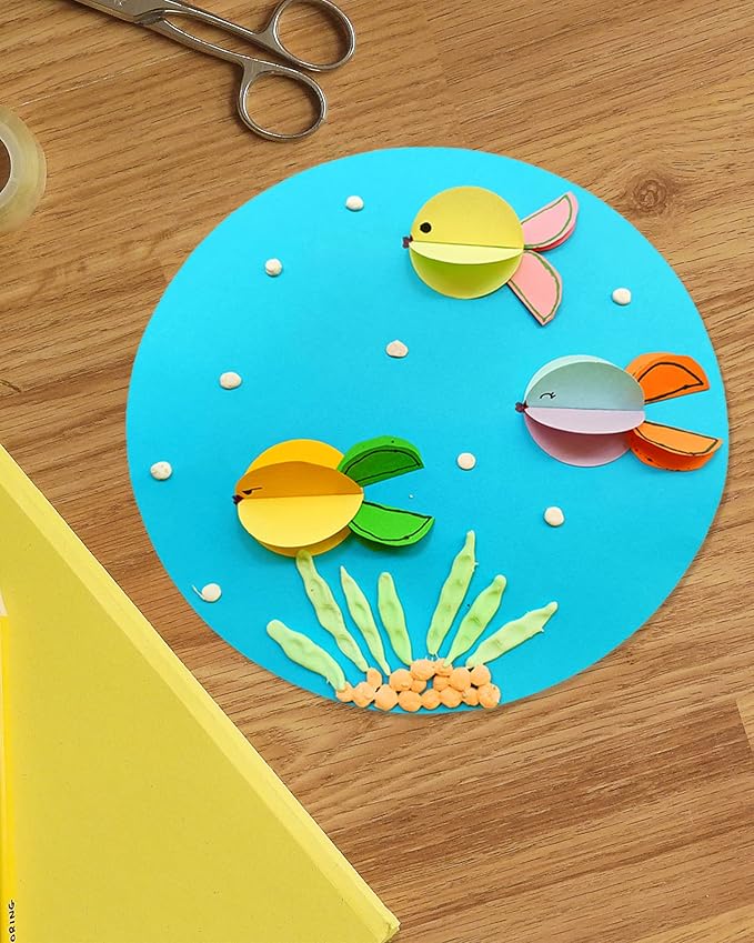 Ezyaid Construction Paper Circles with Assorted Colors 2 Inch, Multicolor Crafting Paper 200 Sheets for DIY Arts and Crafts, Classroom Decor, Bulletin Boards