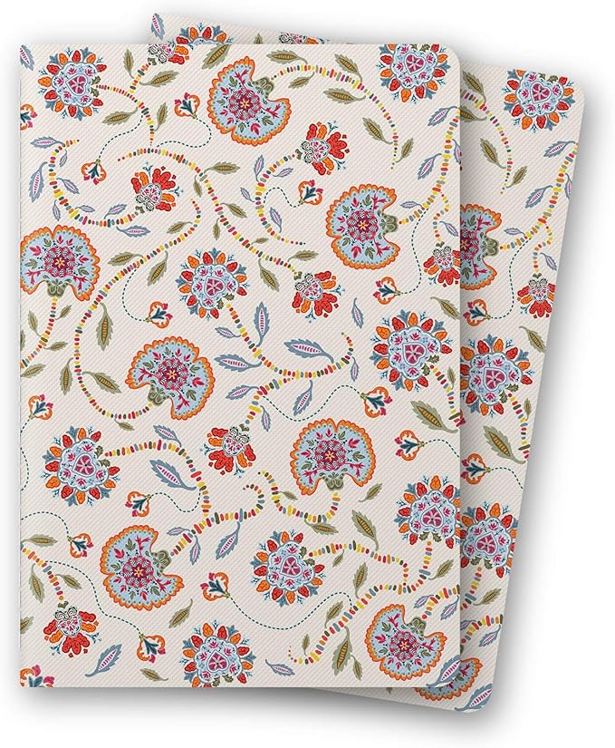 Stitched Composition Notebooks 2-Pack with Unique Art Designed Cover, A5 Lined Diary (8.2"L*5.5"W), Lay Flat Design, Thicked Paper Writes Smoothly for School and Office (Bohemian)