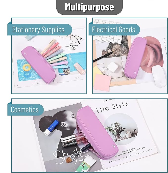 Mr. Pen- Silicone Pencil Case, Aesthetic Pencil Bag for Women, Makeup Pouch, Multifunctional Pouch for Stationery, Cosmetics and Electrical Goods Storage