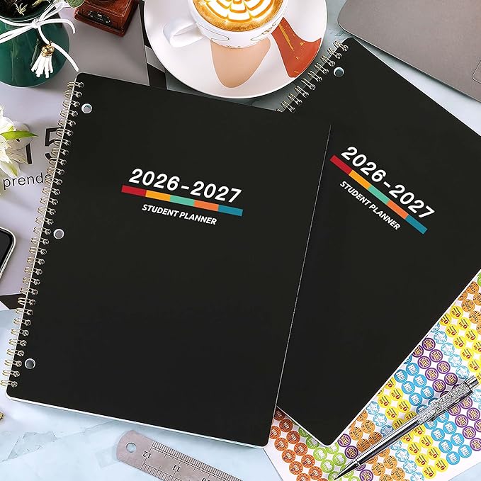 Student Planner 2026-2027 - Academic Planner 2026-2027, July 2026 - June 2027, 11" × 9", Weekly Lesson Planners, Monthly & Weekly School Planners for Middle or High School, Stickers, Week's Goals, Tabs