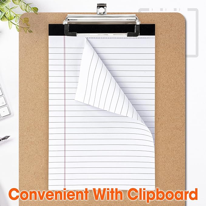 YesBes 32 Pack Note Pads Bulk, Small Legal Pads 5" x 8" Narrow Ruled Lined Writing Pad, 30 Sheets (60 Pages) Notepad for Office Home School, Perforated, Office Supplies