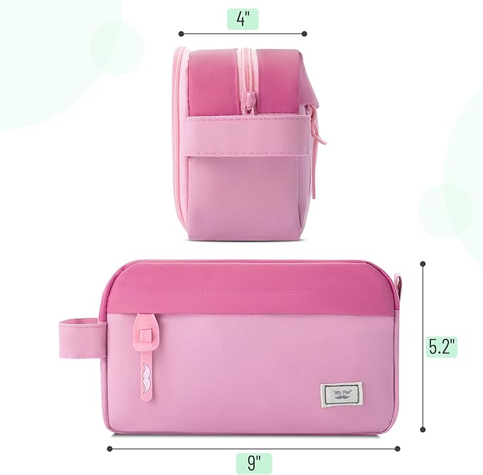 Mr. Pen Large Capacity Pencil Pouches and Bags - Mint Green School