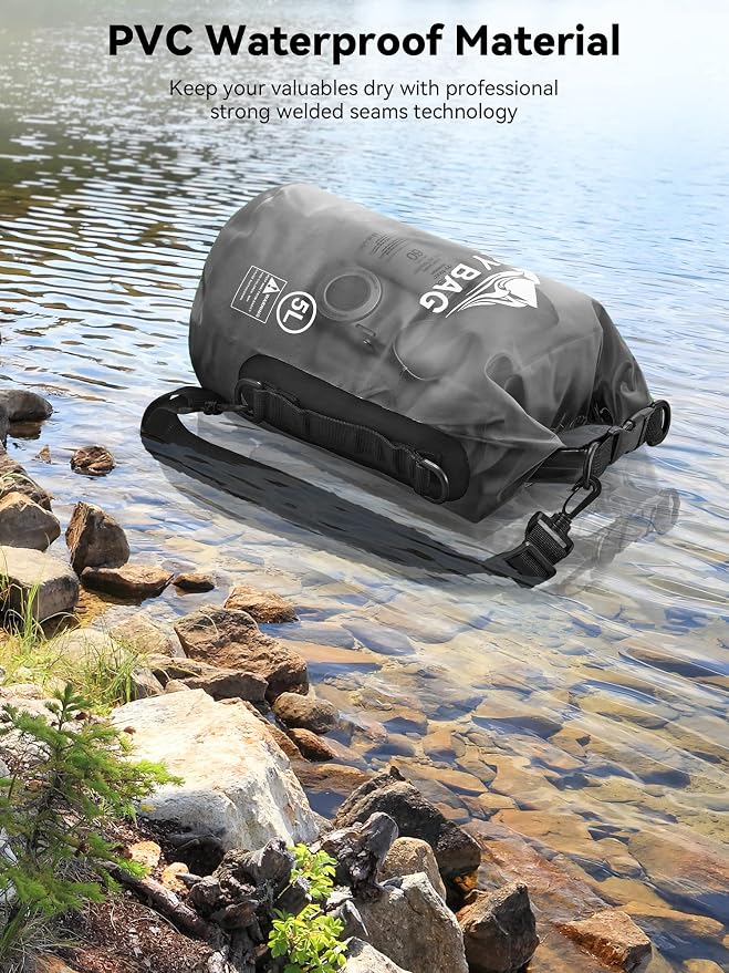 HEETA Dry Bag Waterproof Backpack with Phone Case 5L/10L/20L/30L/40L | Roll Top Lightweight Dry Storage Bag for Women Men, Travel Boating Kayaking Paddle Board Camping Beach Essentials Accessories