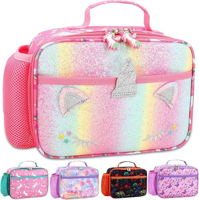 RHCPFOVR Kids Lunch Bag - Insulated Lunch Box for Boys Girls,Washable Lunch Bag and Reusable Toddler Leak-proof Lunchbox for School and Daycare