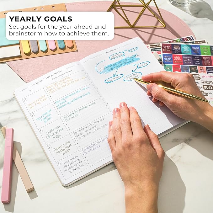 GoGirl Weekly Schedule Planner – Hourly Work & Life Planner with Time Slots – Vertical Agenda Organizer for Daily Productivity, A5 (Seashell)