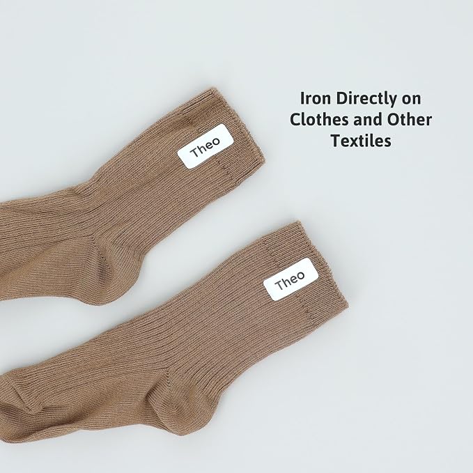 Iron-On Name Labels & Clothing Labels for Nursing Home (120) – Iron On Name Tags & Name Labels for Clothing & Clothes, School & Daycare – Waterproof - Solid Colors