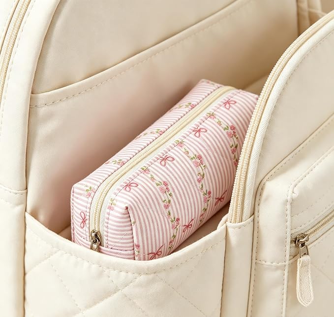 Pencil Case, Pencil Pouch for Women, Pencil Case Small, Pencil Pouch Aesthetic (Cute floral pink)