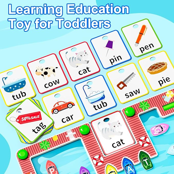 zhiwuzhu Magnetic Alphabet Maze,Montessori Magnetic Maze Board,Alphabet Puzzle Toddler Toys for Ages 2-4,Toddler Preschool Learning Toys