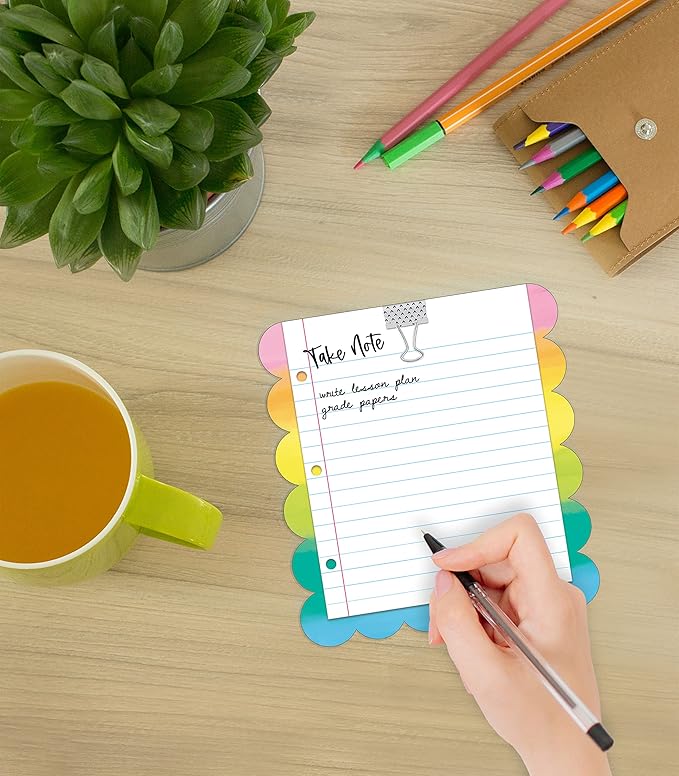 Carson Dellosa Creatively Inspired Notepad, 50 Sheet Rainbow Note Pad for To Do List and Checklist, Classroom Organization Stationary, Desk Accessories and Office Supplies (Pack of 2)