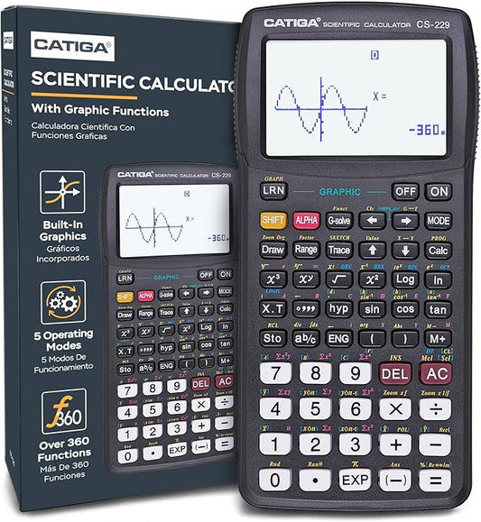 CATIGA Scientific Calculator with Graphic Functions, Upgraded Multi-Mode Graphing Calculators for Students, High School & College Calculator Scientific, Calculadora Cientifica, CS-229