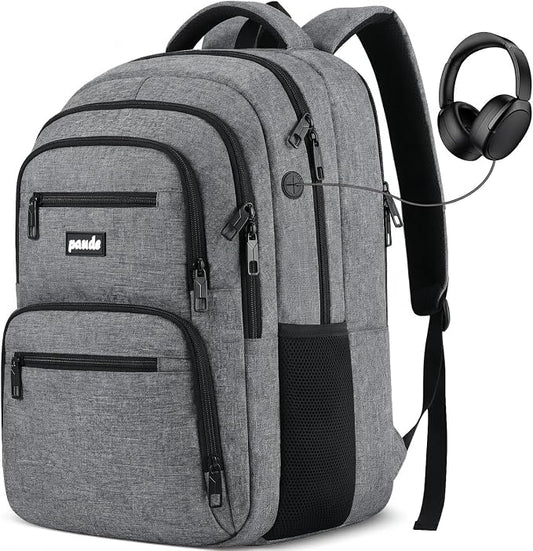 Paude Laptop Backpack,School Backpack for Teens Adults,Large Bookbag Backpack for Men High School College Students,Waterproof