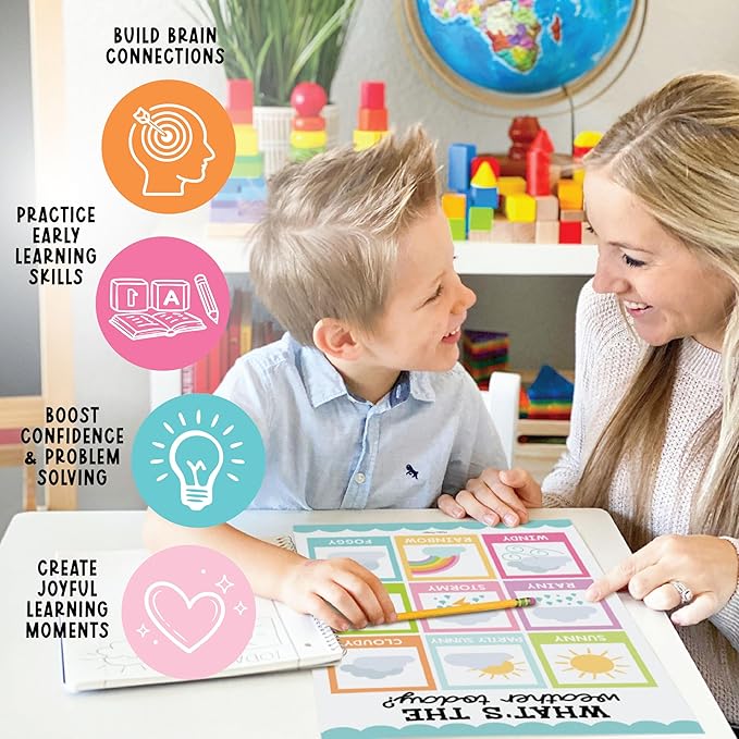 Hadley Designs 16 Educational Posters for Classroom Must Haves - Laminated Pre-K Posters for Toddler Homeschool Essentials, Toddler & Preschool Learning Activities, Kindergarten Classroom Decor