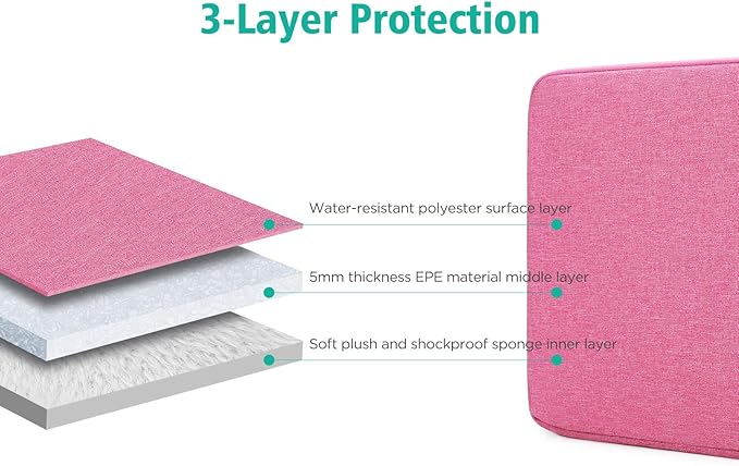NIDOO 15" 16" Laptop Sleeve Case Notebook Protective for 15" MacBook Pro / 16" MacBook Pro M2 M1 / 15" Surface Laptop 3/16" ThinkPad Z16 / Yoga 7i / 15.6 Dell XPS 15 / HP EliteBook 655 G9, Red