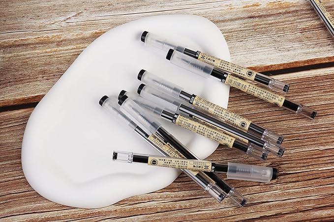 0.35mm Extra-Fine Japanese-Style Rollerball Pens, 12-Pack, Smooth Writing, Gift for Office & School, Note-Taking
