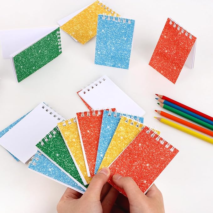 24 Pack Mini Notebooks Party Favor Small Spiral Journal Notepads for Kids
