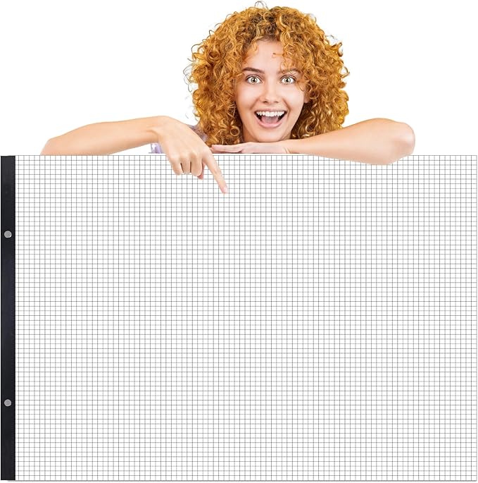 gisgfim Large Engineering Graph Paper Pad 22x 17 Landscape 4 X 4 Black Grid Pad Giant Drafting Sketching Paper Black print Grid-Based Graphing for Engineer Designer Architect Draftsman Rolled Delivery