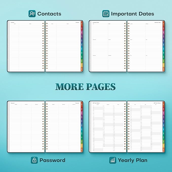 Planner 2026-2027 Monthly and Weekly Academic Planner July 2026 - June 2027, Hardcover Calendar 2026-2027 Agenda Daily Planner for Student Teacher School Office Supplies, 7.4" x 10.2", Pink Butterfly