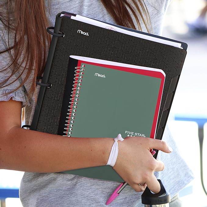Five Star Spiral Notebook, 2 Subject, College Ruled Paper, 6" x 9-1/2", 80 Sheets, Fights Ink Bleed, Water Resistant Cover, Seaglass Green (840029CH1-ECM)