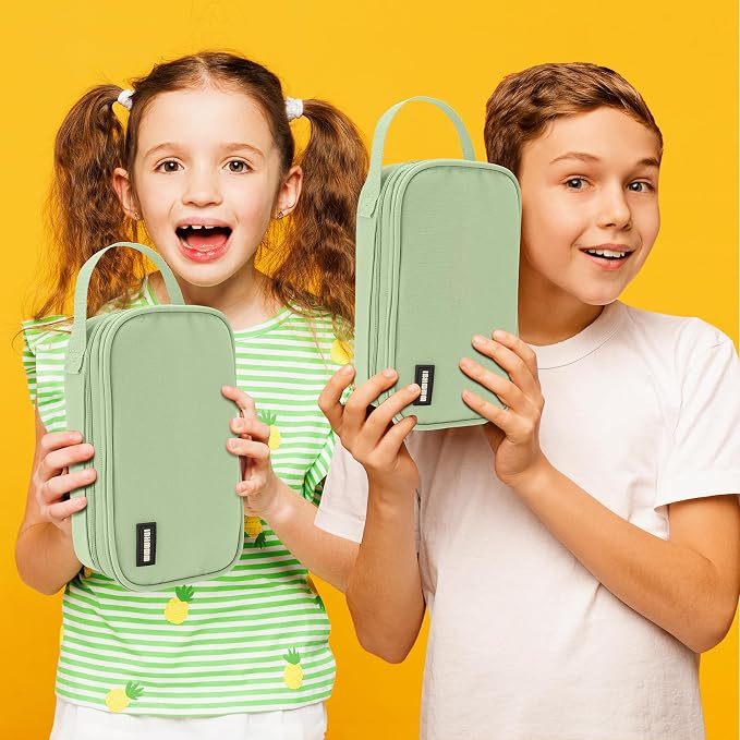 Pencil Case Large, High Capacity Canvas Big Pencil Pouch Organizer Holder | 5 Compartments Pockets Sturdy Zipper, Cute Pencil Case for School Office Student Teen