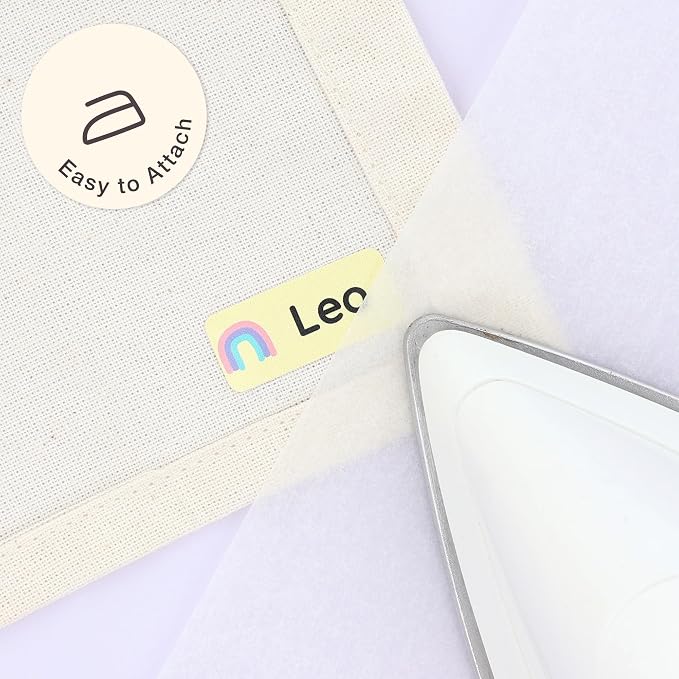 Iron-On Name Labels & Clothing Labels for Nursing Home (120) – Iron On Name Tags & Name Labels for Clothing & Clothes, School & Daycare – Waterproof - Unicorn