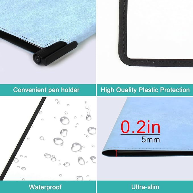Portable Whiteboard, Erasable Reusable Whiteboard Notebook Mini A5 Dry Erase White Board for Meeting Business Office Home