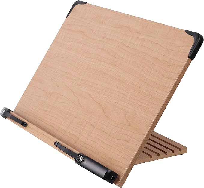 BS2500 Large 16x10.5 Portable Adjustable Foldable Bookstand Holder for Reading Hands Free Large Thick Heavy Textbooks Cookbooks Tablets