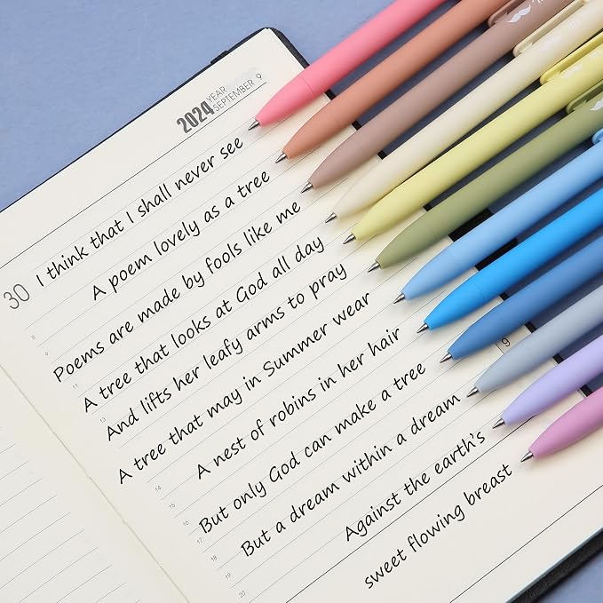 Mr. Pen- Retractable Gel Pens, 12 Pack, Black Ink, Fine Point 0.5mm | Fast Dry, Smooth Writing, Cute Pens for Drawing, Writing Planner and School Supplies