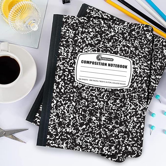 Rosmonde 2000 Pack (Pallet) Composition Notebooks Bulk, College Ruled, Full Pallet of Notebooks, 100 Sheets (200 Pages), 9-3/4 x 7-1/2, Bulk Notebooks for School, College & Office, 4-7 Days Transit