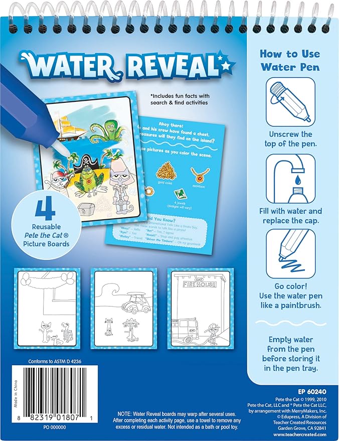 Teacher Created Resources Pete The Cat® Water Reveal (EP60240)