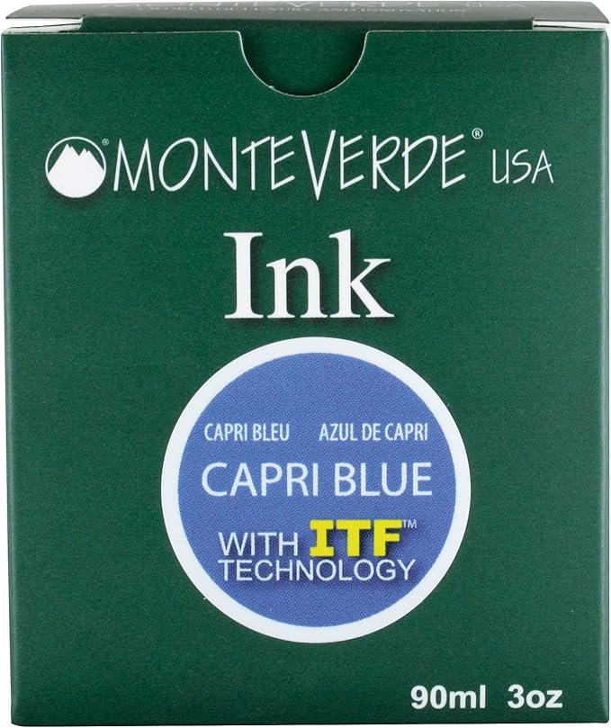 Monteverde USA Ink with ITF Technology, 90 ml Capri Blue (G308CB)