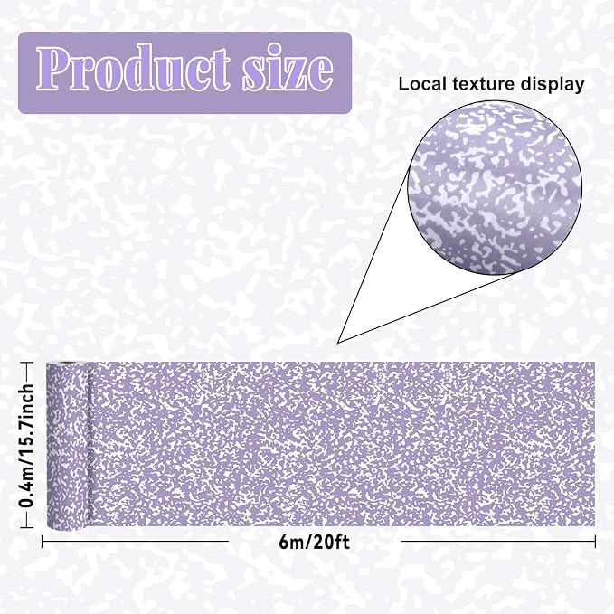 Purple Composition Bulletin Board Roll Non-Woven Fabric Poster 15.7" x 20ft