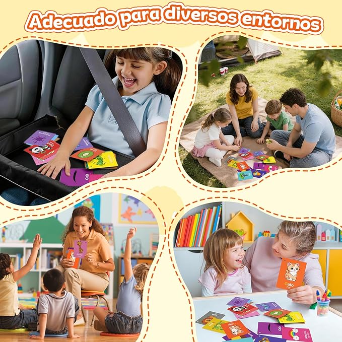 Toddler Spanish Learning Flash Cards, 60 PCS Double Sides Bilingual Flashcards for Numbers, Colors, Shapes, Sight Words, Learn Spanish for Kids, Preschool Kindergarten Learning Activities