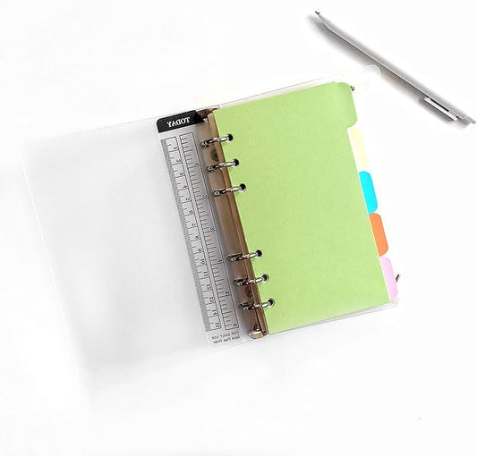 Zelten Refills/Loose Leaves for A6 Cover Ring Binder/Personal Organizer/Planner(A6 6 Holes, Divider Horizontal Colored Paper)
