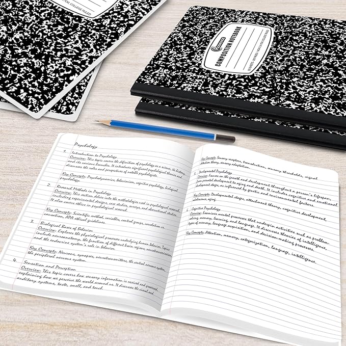 Rosmonde 2000 Pack (Pallet) Composition Notebooks Bulk, College Ruled, Full Pallet of Notebooks, 100 Sheets (200 Pages), 9-3/4 x 7-1/2, Bulk Notebooks for School, College & Office, 4-7 Days Transit