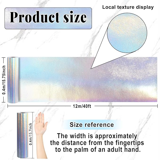 Iridescent Bulletin Board Roll Non-Woven Fabric Poster 15.7"×40 Ft
