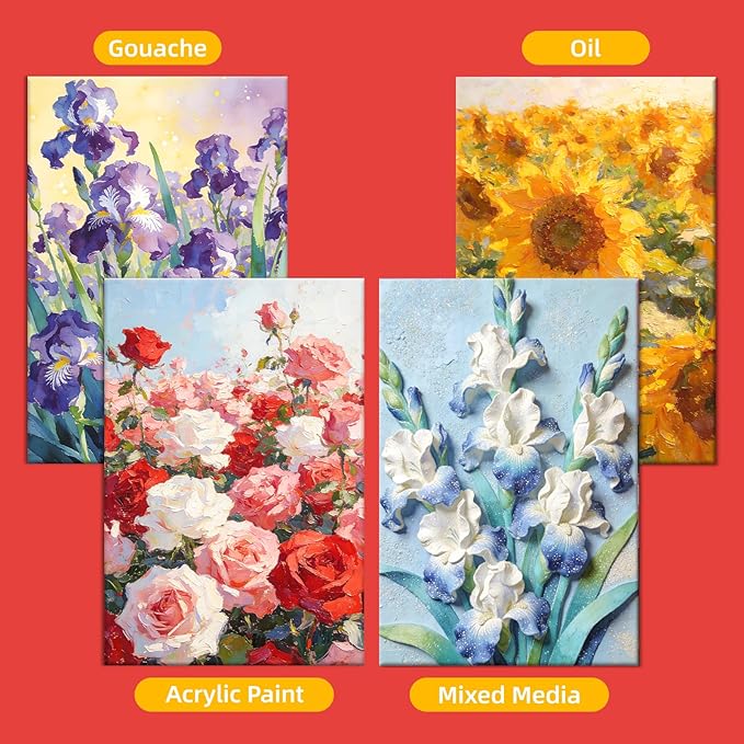 Simetufy 5 Pack 20"x30" Large Canvas Boards & Panels for Painting, Paint Canvas for Adults & Artists– 100% Cotton Acid Free Primed for Acrylic & Oil