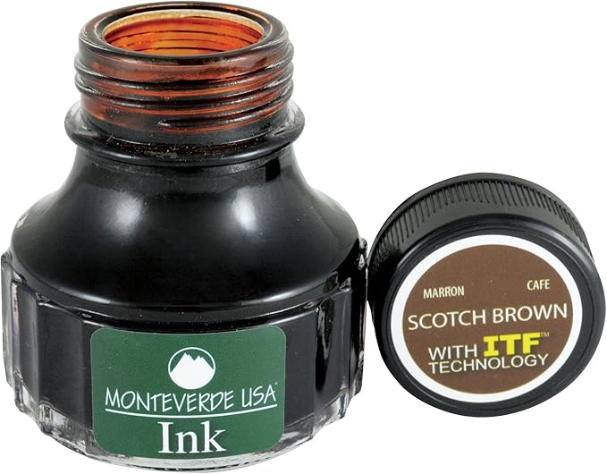 Monteverde USA Ink with ITF Technology, 90 ml Scotch Brown (G308BN)