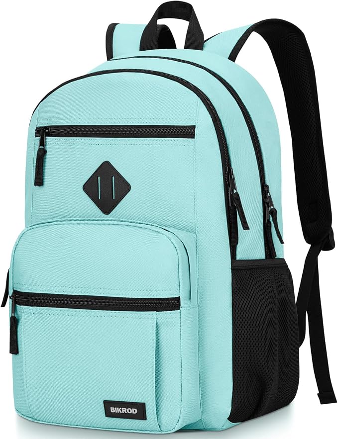 BIKROD Backpack for Girls Women, School Backpack for Teen Boys, Lightweight Casual High School Bookbag, Daily-use Travel Laptop Backpack Fits 15.6 Inch Notebook