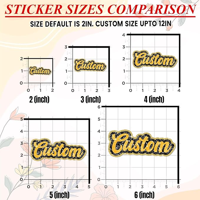 Custom Glitter Name Sticker Personalized Color Name Golden Glitter Decal Waterproof Vinyl Decal for Water Bottles Tumblers Laptops Hard Hat Cars Kindle for Women Men Teachers