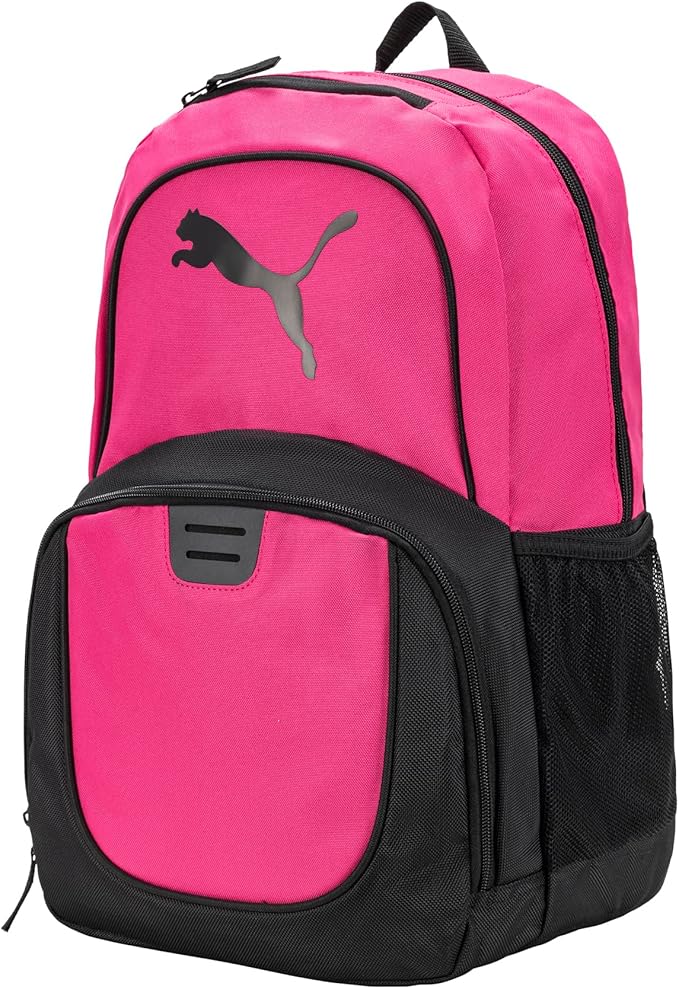 PUMA Contender Backpack with Laptop Sleeve, Item Organizer & Media Pocket, Bright Pink, One Size
